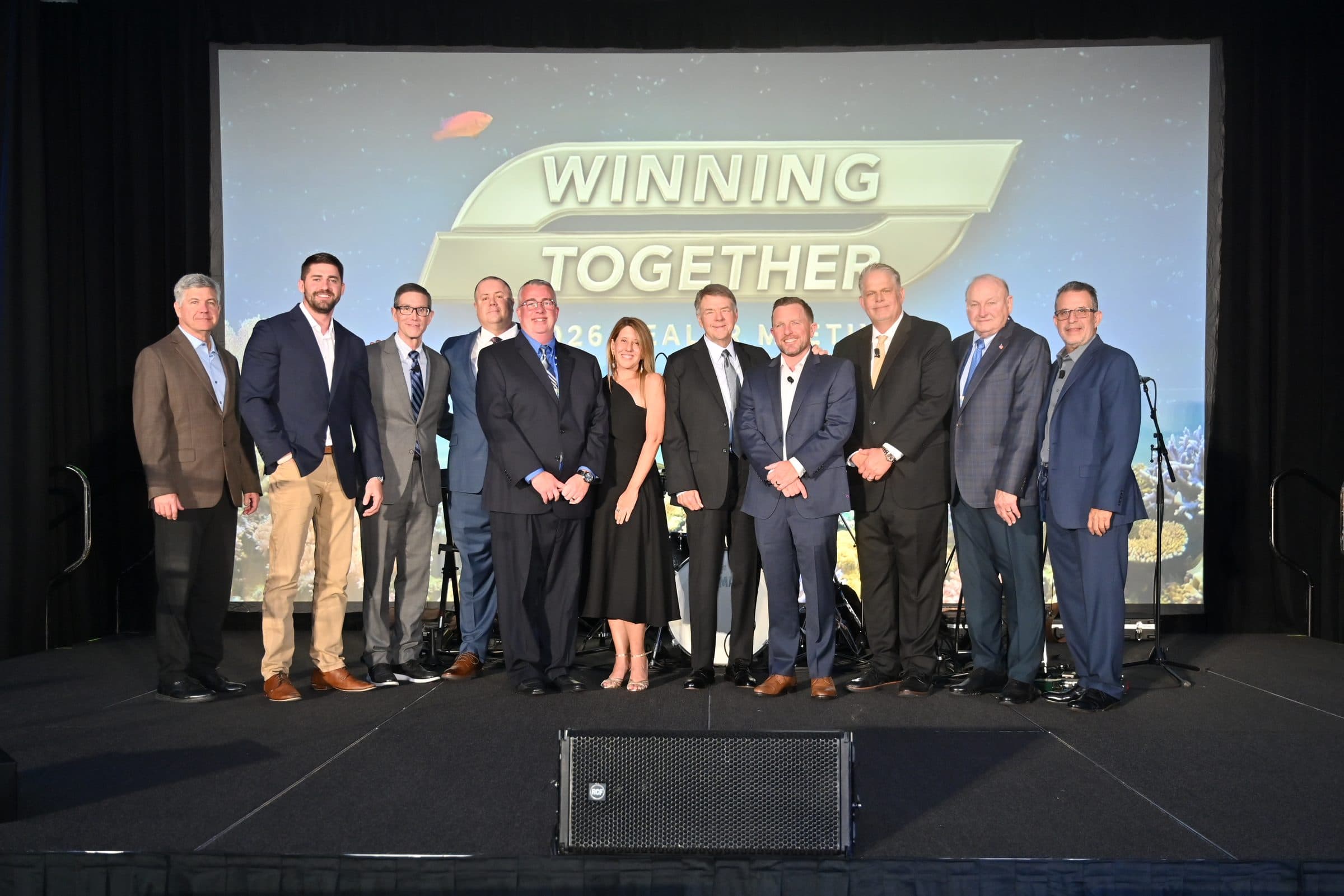 TKSE's team on stage at Thermo King's 2026 dealer meeting