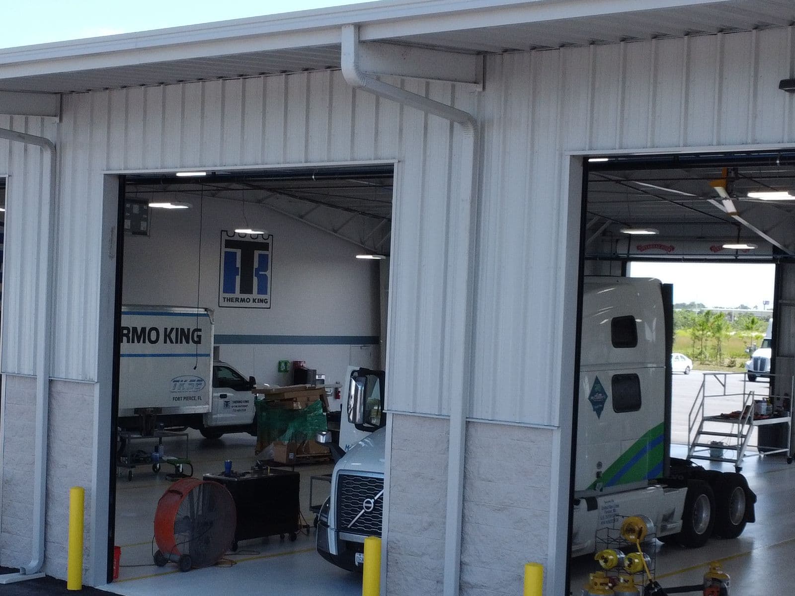 Open service bays at TKSE's Fort Pierce shop