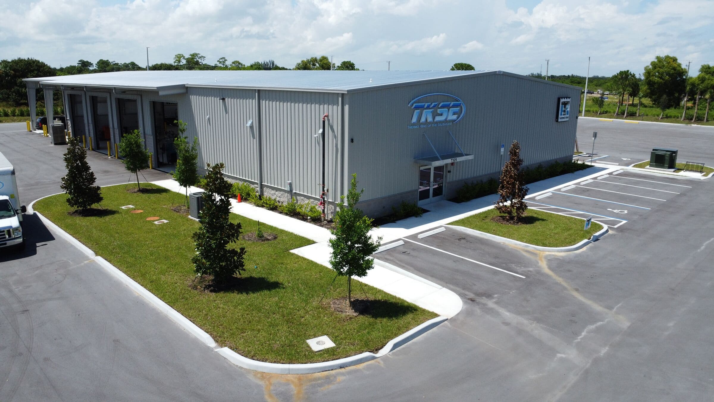 Aerial view of TKSE's Fort Pierce shop