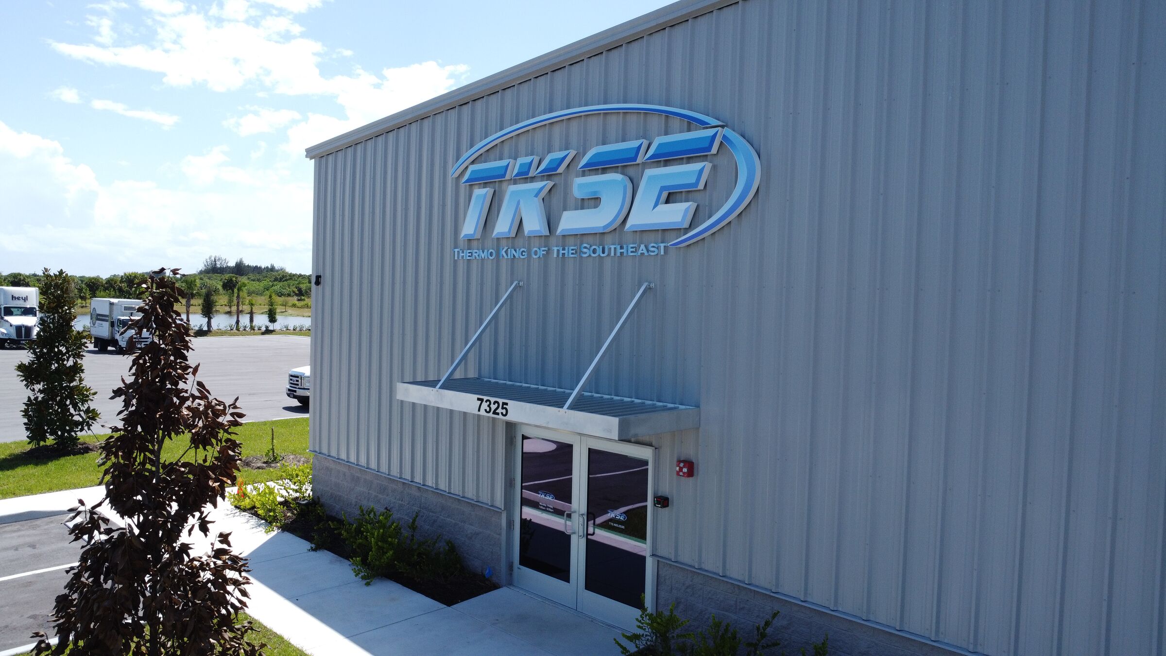 The Fort Pierce entrance under the TKSE sign
